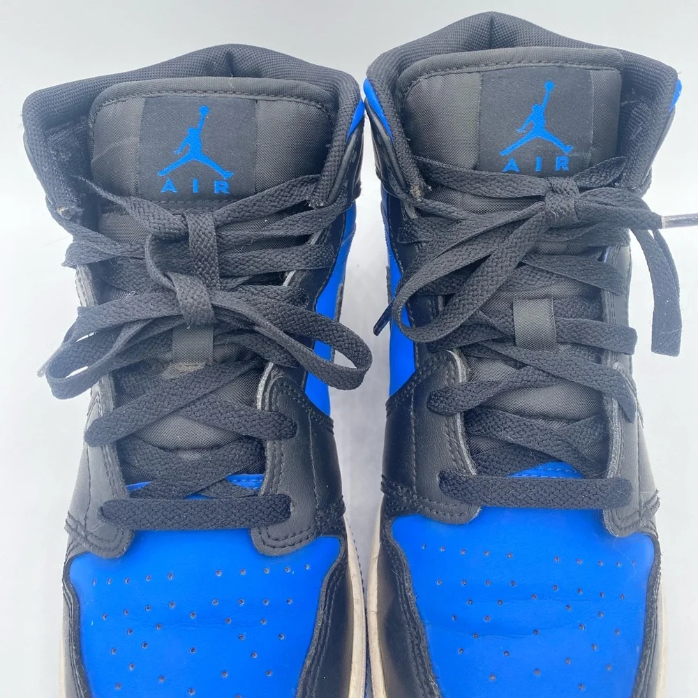 Nike Air Jordan 1 High Top Basketball Shoes Blue DQ8423-042 Youth Size 6.5Y - Picture 5 of 10